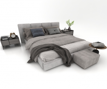 Modern Double Bed-ID:744044072