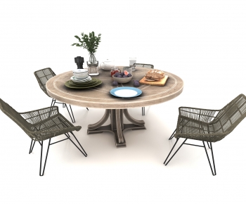 Modern Dining Table And Chairs-ID:471472988