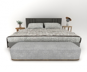 Modern Double Bed-ID:474787002