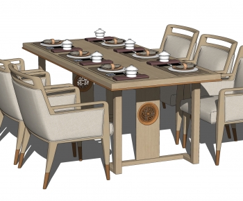 New Chinese Style Dining Table And Chairs-ID:686254023