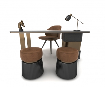 Modern Computer Desk And Chair-ID:759316925