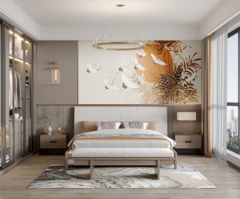 New Chinese Style Bedroom-ID:378229636