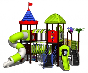 现代儿童滑梯 游乐设施 娱乐器材设备-ID:631369112