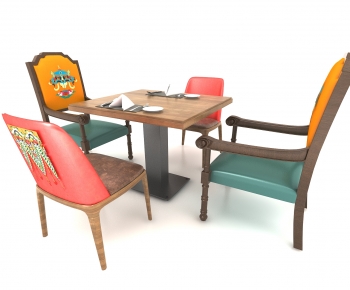 American Style Dining Table And Chairs-ID:973901031