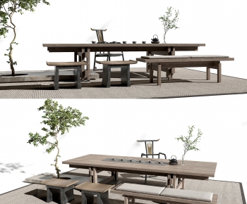 New Chinese Style Tea Tables And Chairs-ID:369369982
