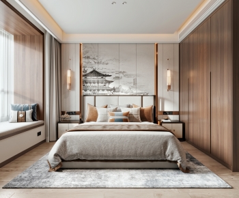 New Chinese Style Bedroom-ID:524139447