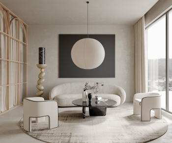 Wabi-sabi Style A Living Room-ID:726680045
