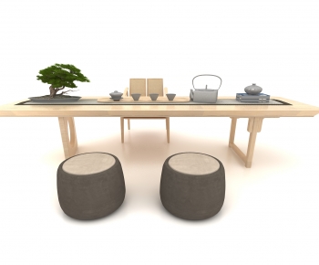 New Chinese Style Tea Tables And Chairs-ID:737391957