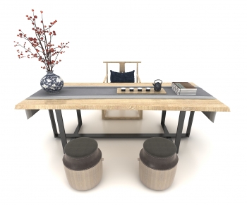 New Chinese Style Tea Tables And Chairs-ID:432837011