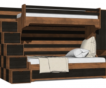 Nordic Style Bunk Bed-ID:995249035