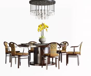 New Chinese Style Dining Table And Chairs-ID:288450007