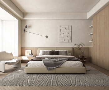 Modern Wabi-sabi Style Bedroom-ID:876948127