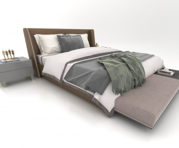 Modern Double Bed-ID:867345094