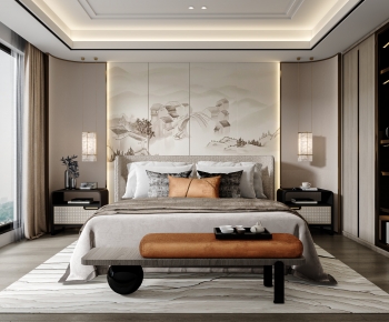 New Chinese Style Bedroom-ID:590645072