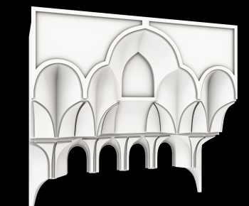 现代伊斯兰 墙面造型 雕花构件-ID:321832907