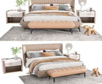 Modern Double Bed-ID:145400053