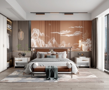 New Chinese Style Bedroom-ID:915888079