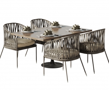 New Chinese Style Dining Table And Chairs-ID:451874024