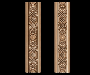 现代伊斯兰 雕花墙线 雕花构件-ID:351039892