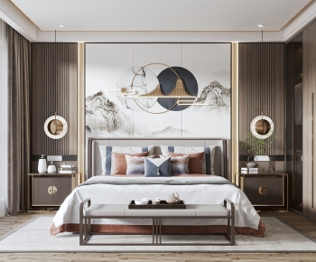 New Chinese Style Bedroom-ID:850375895
