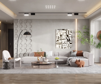 Wabi-sabi Style A Living Room-ID:422110627