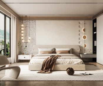 Wabi-sabi Style Bedroom-ID:946363934