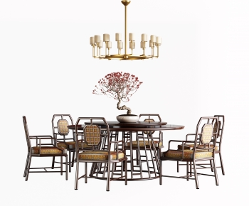 New Chinese Style Dining Table And Chairs-ID:673877955