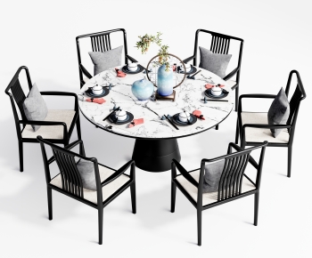 New Chinese Style Dining Table And Chairs-ID:803200966