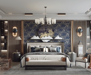 New Chinese Style Bedroom-ID:367854123