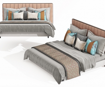New Chinese Style Double Bed-ID:876890903