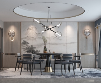 New Chinese Style Dining Room-ID:195656067