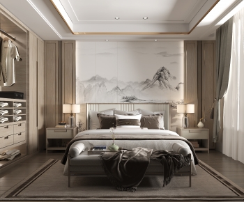 New Chinese Style Bedroom-ID:792592051