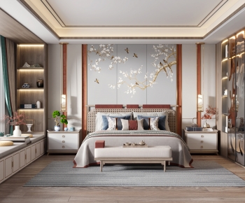 New Chinese Style Bedroom-ID:737854961