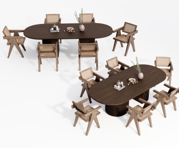 Wabi-sabi Style Dining Table And Chairs-ID:791950946