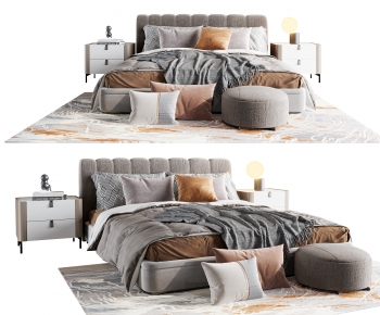 Modern Double Bed-ID:373944044