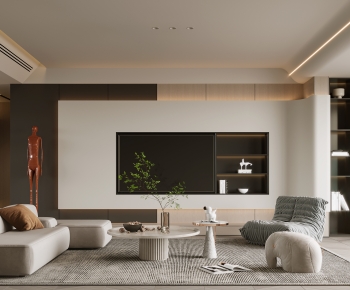 Wabi-sabi Style A Living Room-ID:295536047