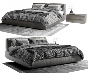 Modern Double Bed-ID:867275005