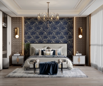 New Chinese Style Bedroom-ID:281209953