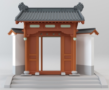 Chinese Style Ancient Architectural Buildings-ID:375675926