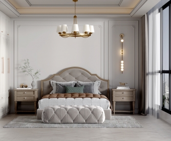 Simple European Style Bedroom-ID:414339074