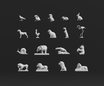 现代动物雕像摆件组合-ID:613018991
