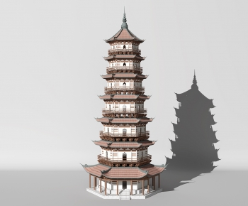 Chinese Style Ancient Architectural Buildings-ID:121813065