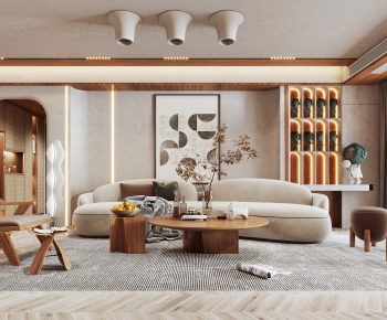 Wabi-sabi Style A Living Room-ID:508825069
