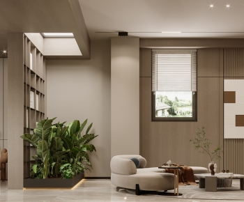 Modern Wabi-sabi Style A Living Room-ID:465265997
