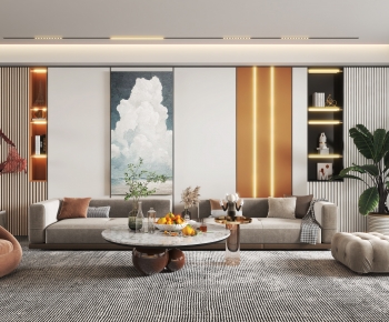Modern A Living Room-ID:661690001