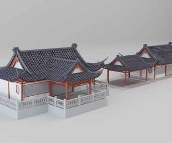 Chinese Style Ancient Architectural Buildings-ID:722598085