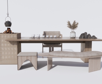 Wabi-sabi Style Tea Tables And Chairs-ID:568087103