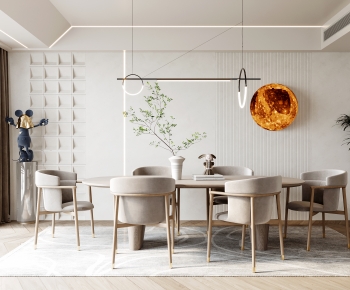 Modern Wabi-sabi Style Dining Room-ID:471307995