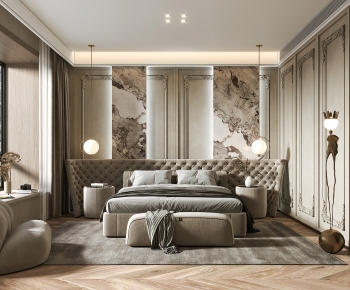 Simple European Style Bedroom-ID:892641079