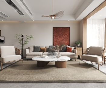 Wabi-sabi Style A Living Room-ID:254642968